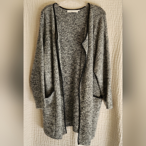 Astr Long Sleeve Open Front Cardigan - Picture 1 of 6
